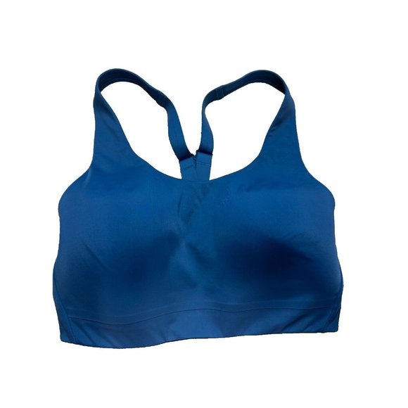 Athleta Mesh Back Phenomena Sports Bra Adjustable High Impact Blue - 32DD - Picture 1 of 5